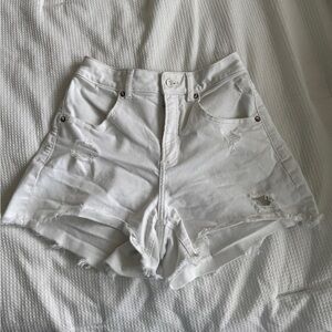 Express White Curvy Mom Jean Short